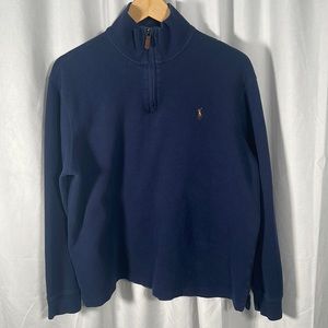 Navy Polo Ralph Lauren Estate Rib 1/4 Zip Sweater | GUC | Large